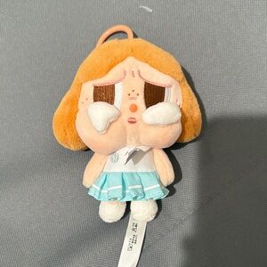 Charming Plush Doll with Orange Hair and Blue Skirt
